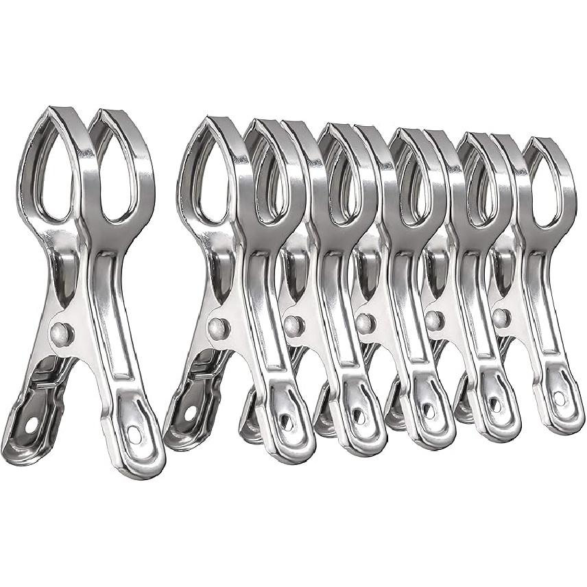 WEBI Pool Cover Clips Beach Towel Clips,12 Packs 5.5 Inch Beach Chair Clips,Above Ground Pool Cover Clamps for Chairs,Cruise,Boat,Blanket,Quilt