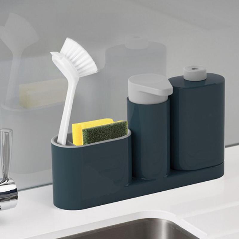 Bathroom Storage Rack For Cleaning Rack Washing Sponge Brush Sink Detergent Soap Dispenser Bottle Kitchen Organizer Gadgets