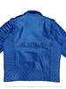 New Men Jacket Royal Blue Stylish Genuine Lambskin Leather Handmade Lambskin Soft Real