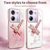 KADEM For Xiaomi Poco M7 Pro 5G Case Dragonfly Kickstand TPU Flowers Glitter Phone Cover