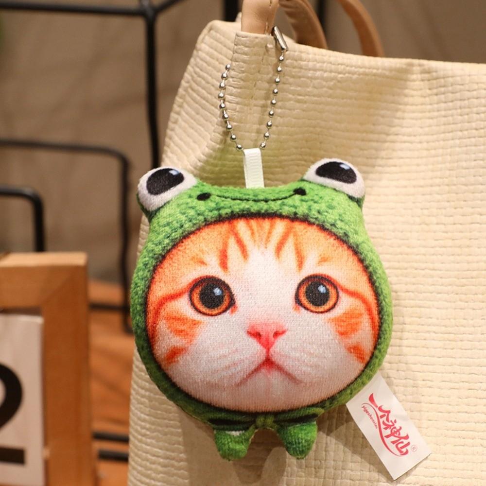 Food Style Kitten Pendant Plush Cartoon Cat Doll Gifts Keyring Pendant  Bag Hanging Ornament