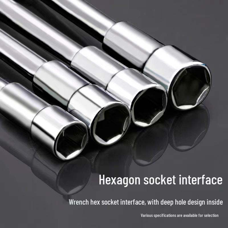 Custom Chrome Vanadium L-Shaped Socket Wrench: Mirror Finish, 6-19mm Pipe Elbow Tool.