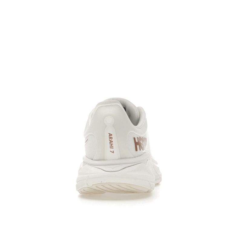 HOKA  Arahi 7 Blanc De Blanc Rose Gold Women Sneakers White 1147851-BSG