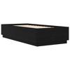 Bed Frame Black Oak 80 x 200 cm Engineered Wood