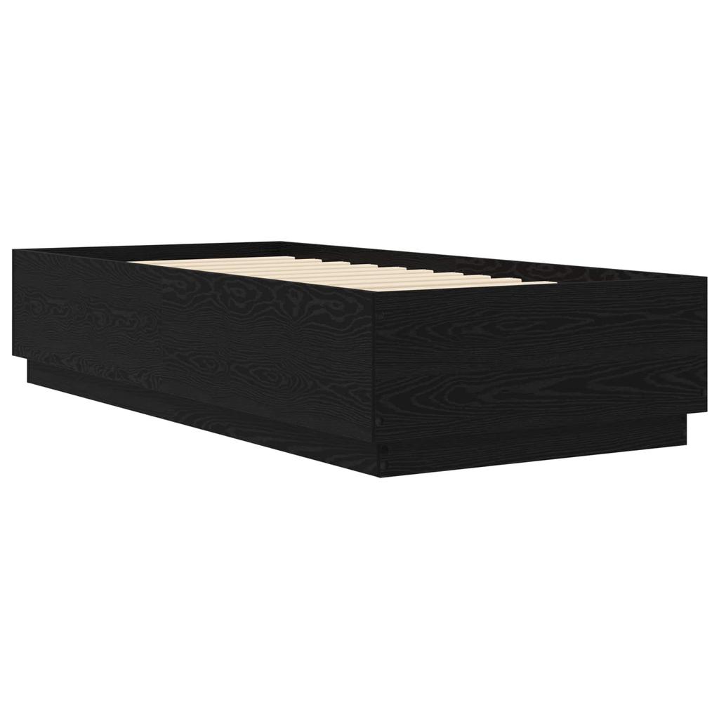 Bed Frame Black Oak 80 x 200 cm Engineered Wood