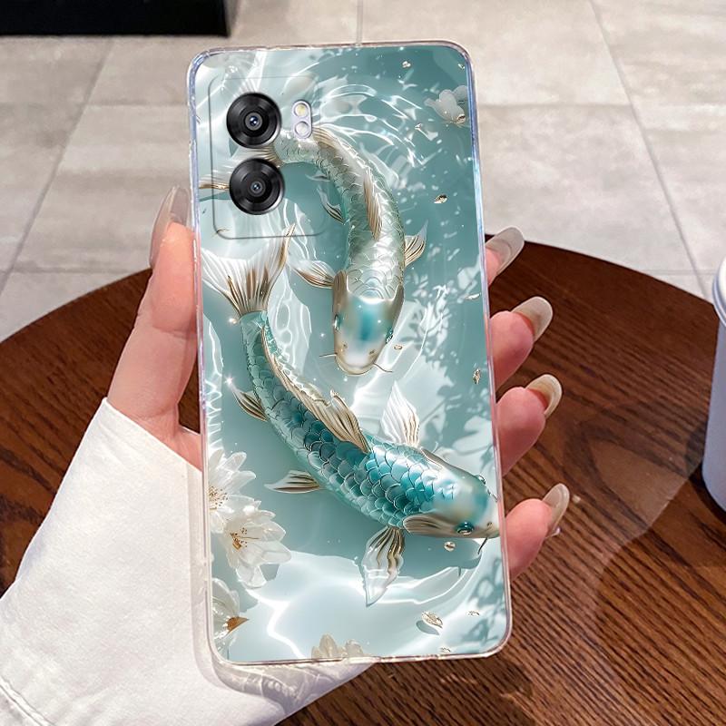 For Realme Narzo 50 5G Casing RMX3572 Clear Silicone Luxury Cute Love Rabbit Funny Cover Oppo A77 5G Phone Case CPH2339 Bumper