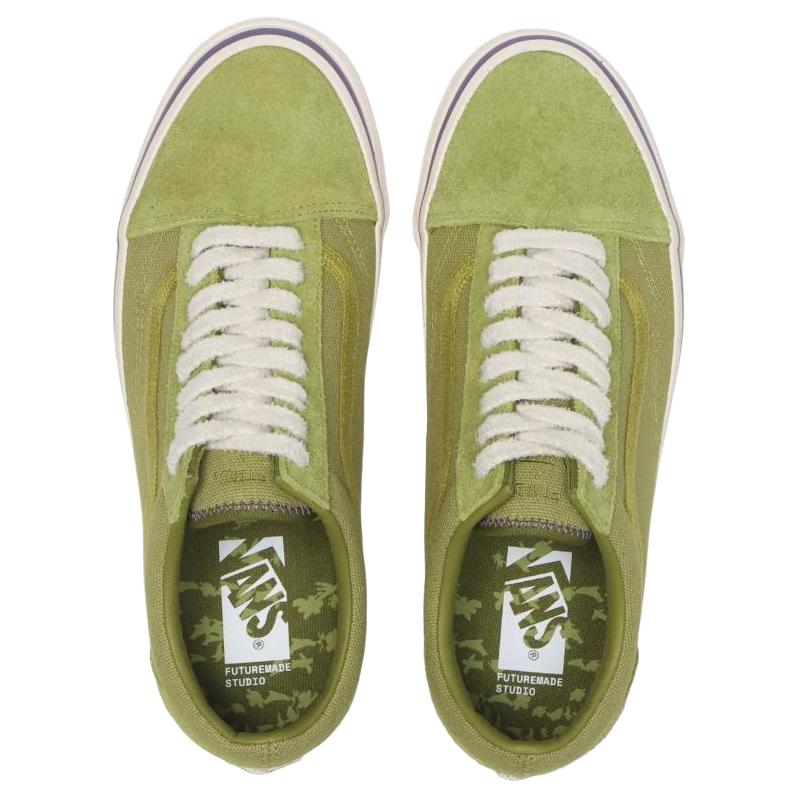 Vans X Futuremade Studio Premium Old Skool Wygodne Wszechstronne Buty do Skateboardingu Unisex Trampki Zielone VN000E9MCX2