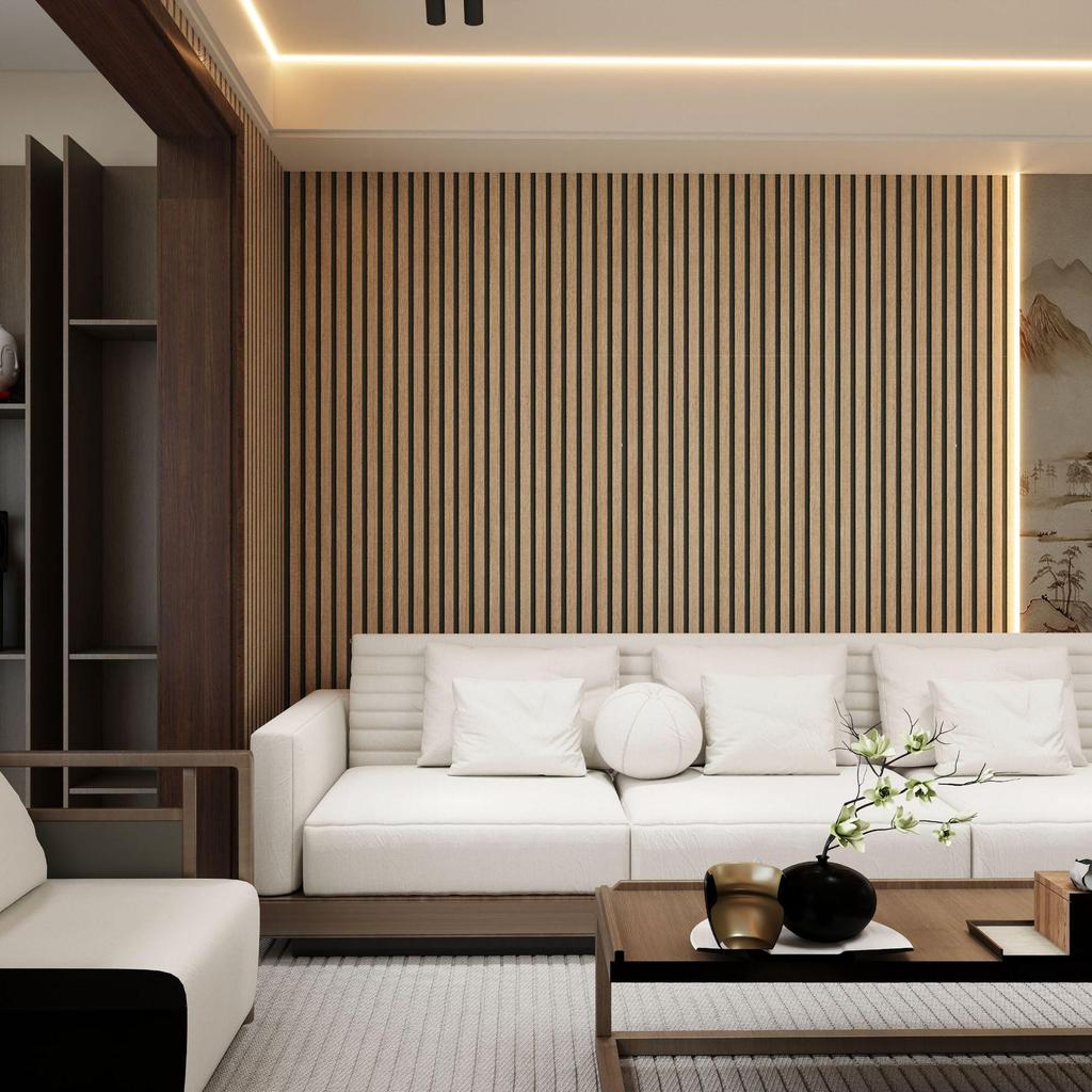 Self-Adhesive Wood Grain Stripe Wallpaper for Bedroom – Warm, High-Value, Cross-Border Design