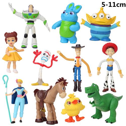 Anime Toy Story 4 Cartoon Figure Toy Woody Buzz Lightyear Rex Alien forky Doll action figure Children Gift