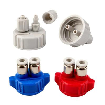 Reaktor Co2 dyfuzor powietrza Generator podwójne złącze rurowe zawory Guage zakrętka do butelki Diy akwarium