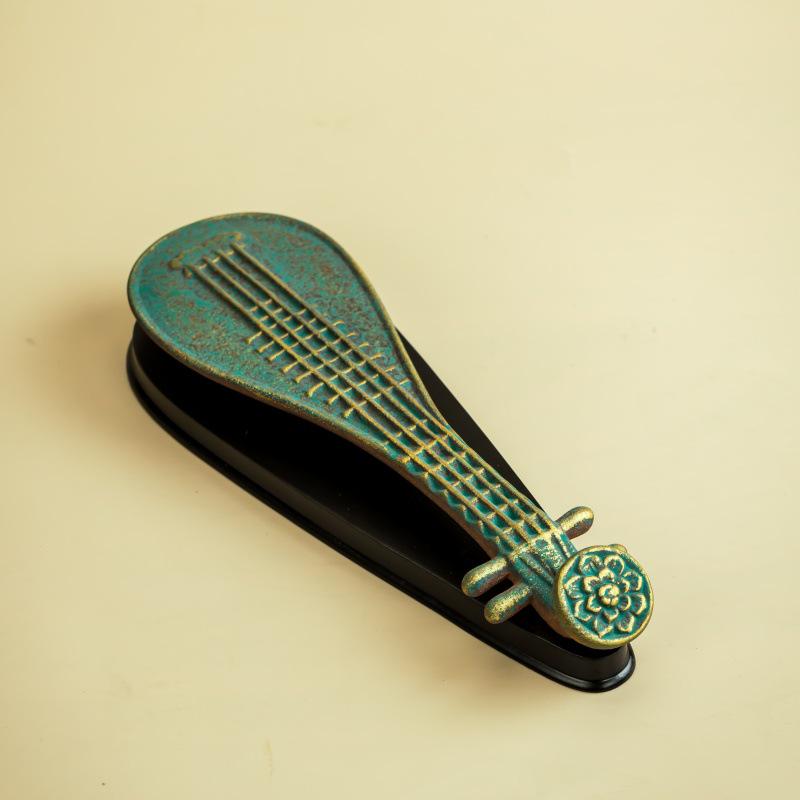 Dunhuang Flying Apsaras Pipa Ceramic Incense Burner & Tibetan Holder Ornament