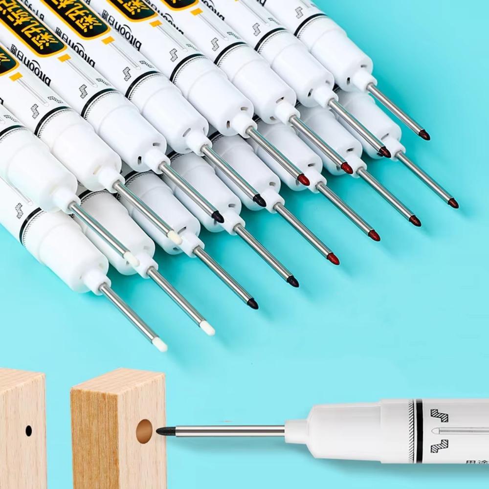 Deep Hole Marker Pen Waterproof Carpenter Pen New Metal Perforating Pen Bathroom Woodworking