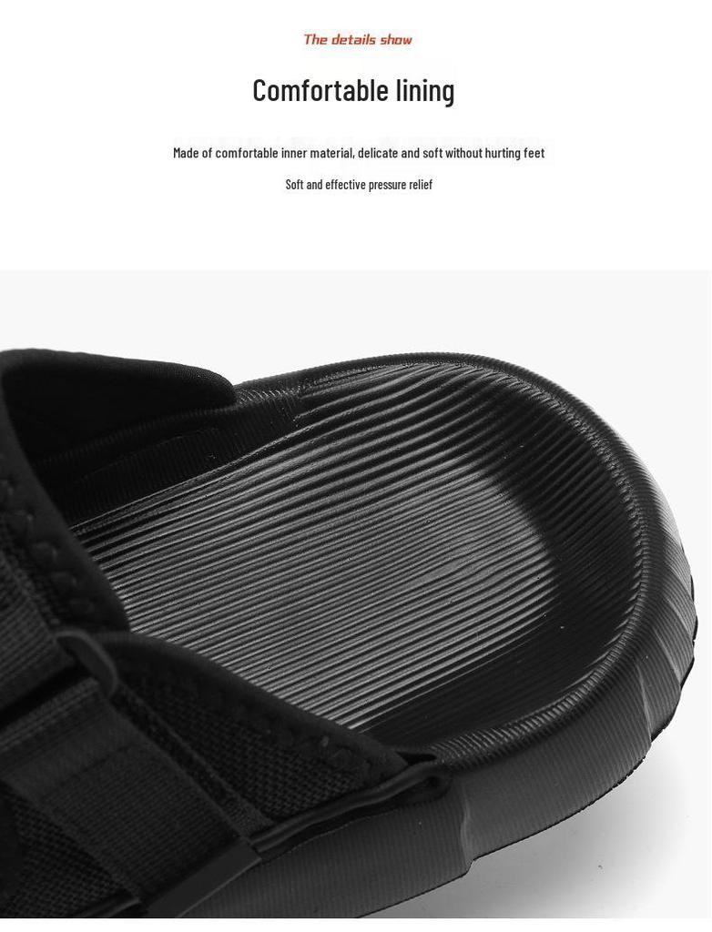 Men's Thick-Soled Beach Slippers: Soft, Wear-Resistant, Breathable Casual Flip-Flops