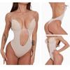Sutien sexy complet modelat pentru femei Sutien convertibil în V adânc Thong Shapewear Fără spate Lenjerie invizibilă Push Up Body de slăbit