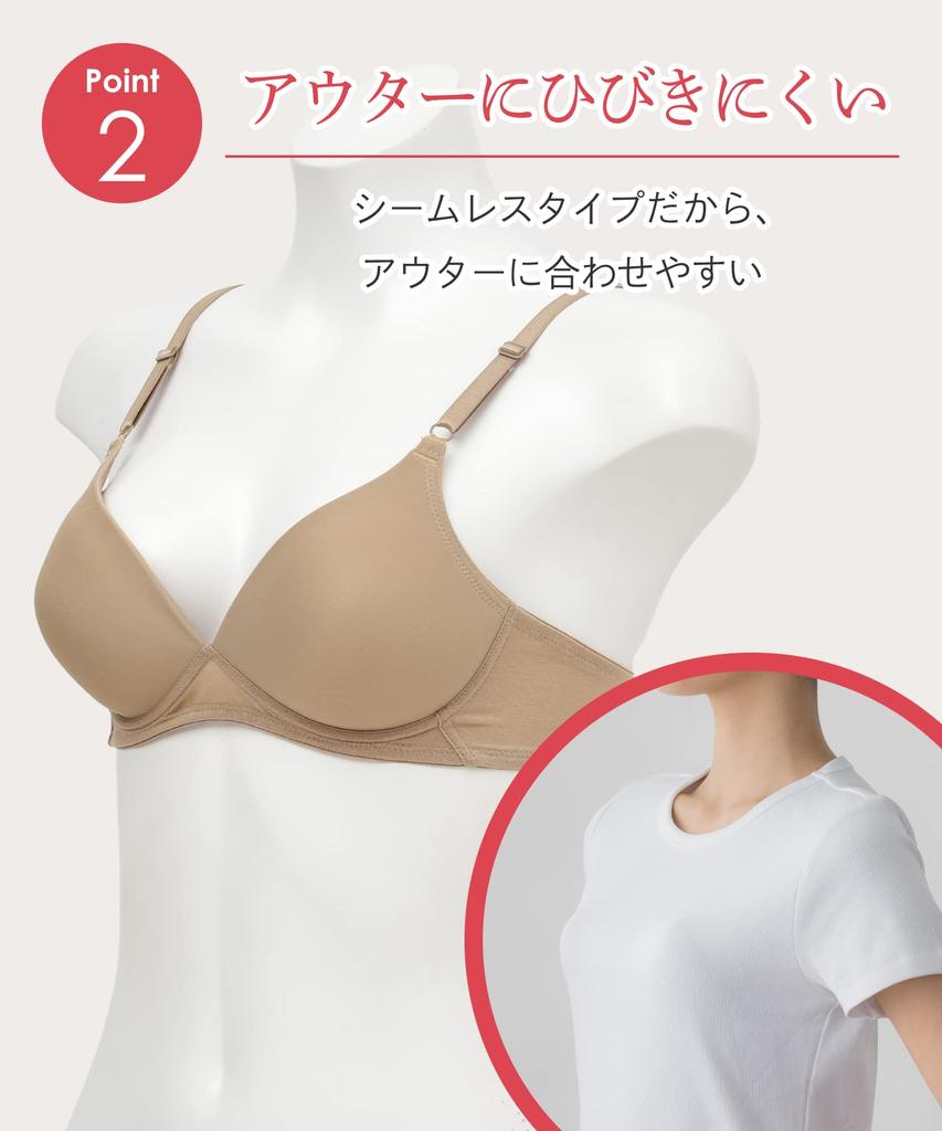 Wireless Opaque and Visible and B KB1521 Wing/Wacoal Bra, Underwear, T-Shirt Bra, AA, A, Cups, Women's, GY, AA65,