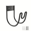 Heavy Duty Metal Garden Hose Holder with Hooks, Wall Mounted Storage Rack with Screws for Garage, Basement and Outdoor Use
