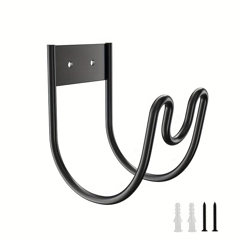 Heavy Duty Metal Garden Hose Holder with Hooks, Wall Mounted Storage Rack with Screws for Garage, Basement and Outdoor Use