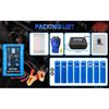 Kit d'outils de test et de nettoyage universels pour injecteurs de carburant avec 8 modes d'impulsion, double canal 4 fils (pour 2 injecteurs), Adaptateurs 8 Tailles,
