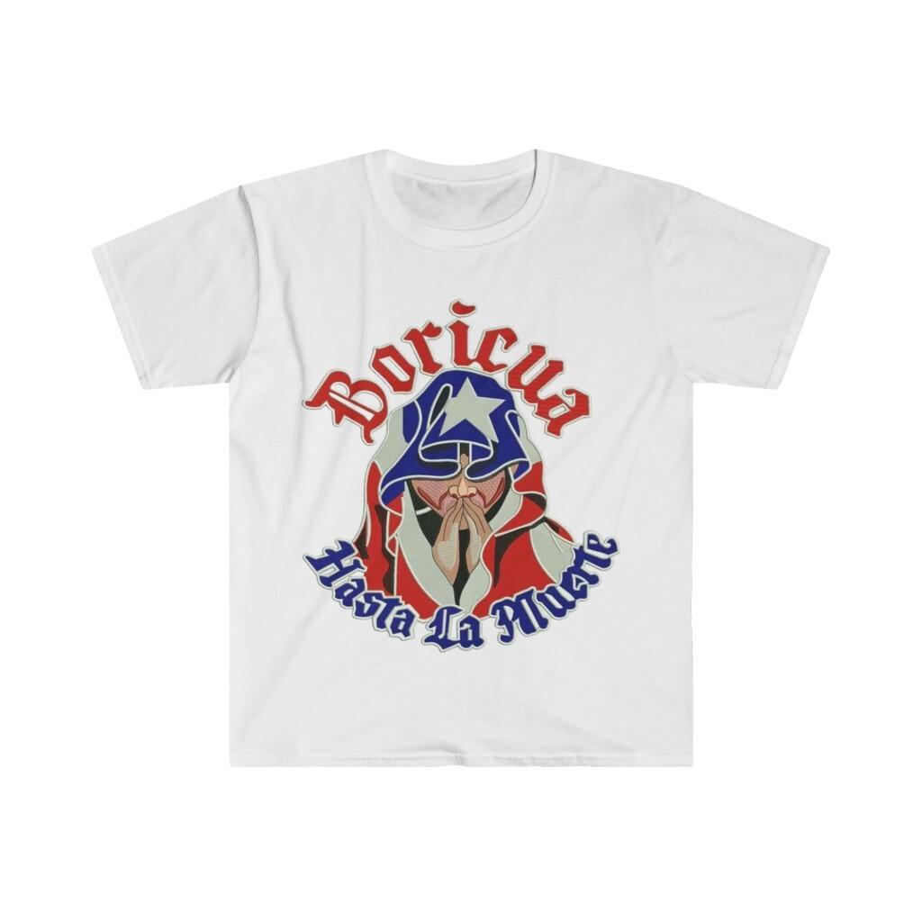 New Soft Cotton T-Shirt. Boricua Hasta La Muerte. Puerto Rico XL