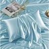 Ice Silk Pillow Cover - Summer Faux Trade Throw Pillow Case For Cushions