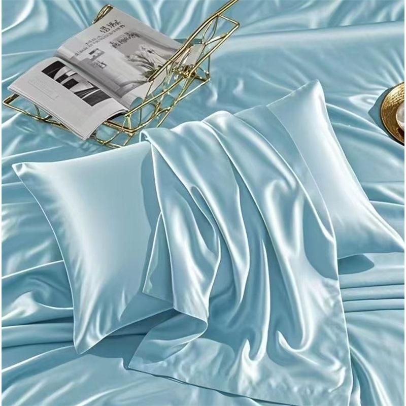 Ice Silk Pillow Cover - Summer Faux Trade Throw Pillow Case For Cushions