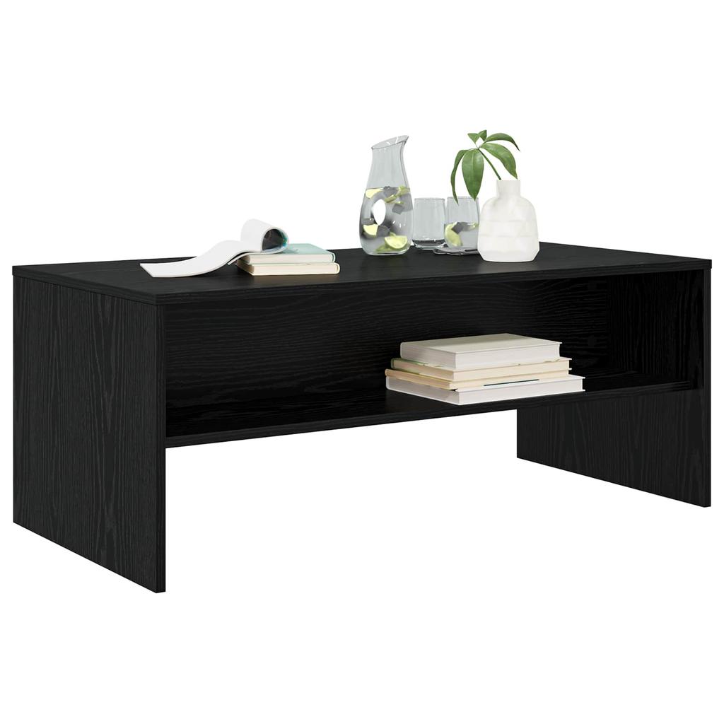 Coffee Table Black Oak Look 100 x 50 x 40 cm Engineered Wood