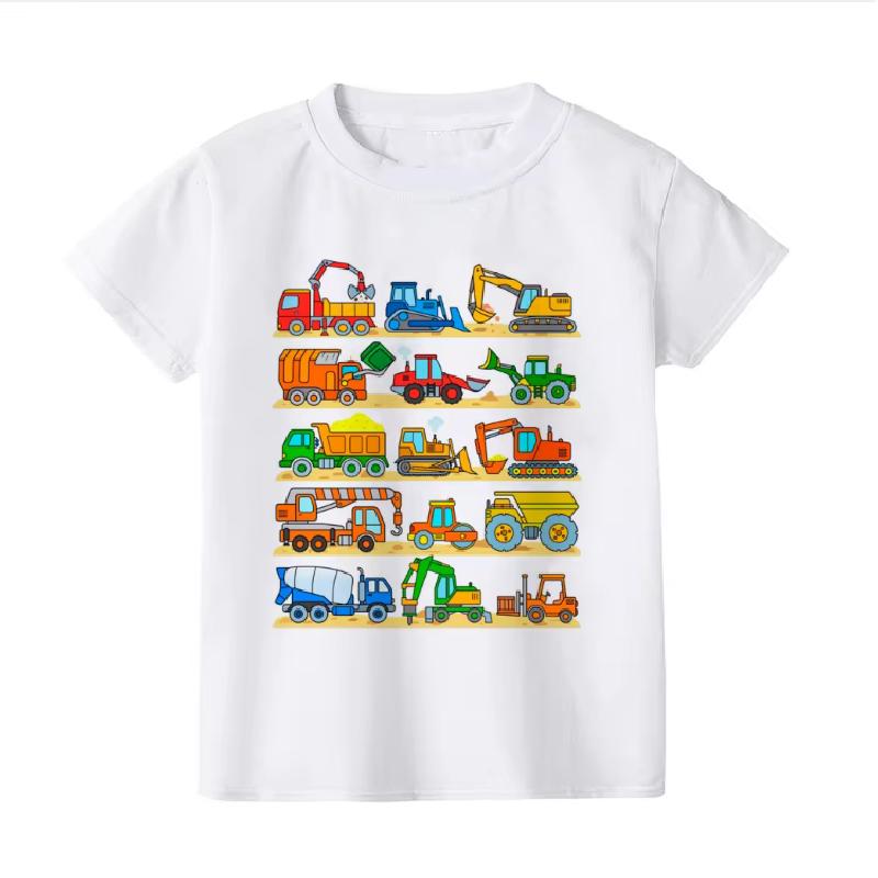 Summer Printed Boys' T-Shirt Natural Work Area Clothing Children's Summer Top
