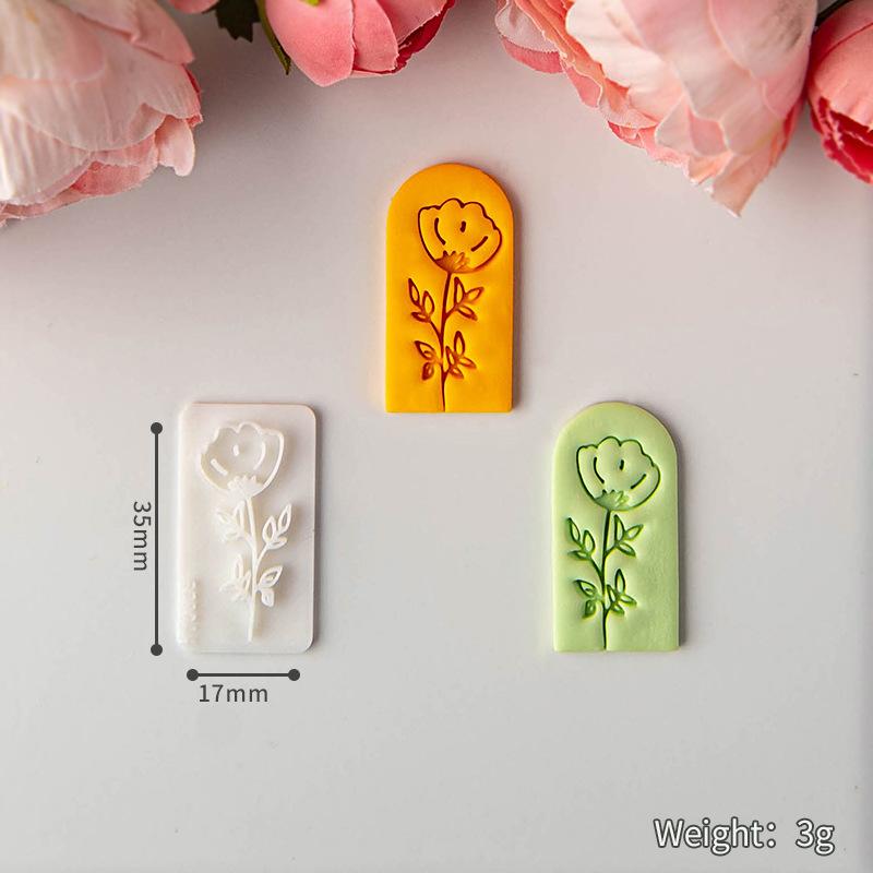 Fresh Flower Clay Soft Pottery Earrings Molds Are Suitable for Making Handmade Diy Jewelry Pendants Polymer Clay Tools