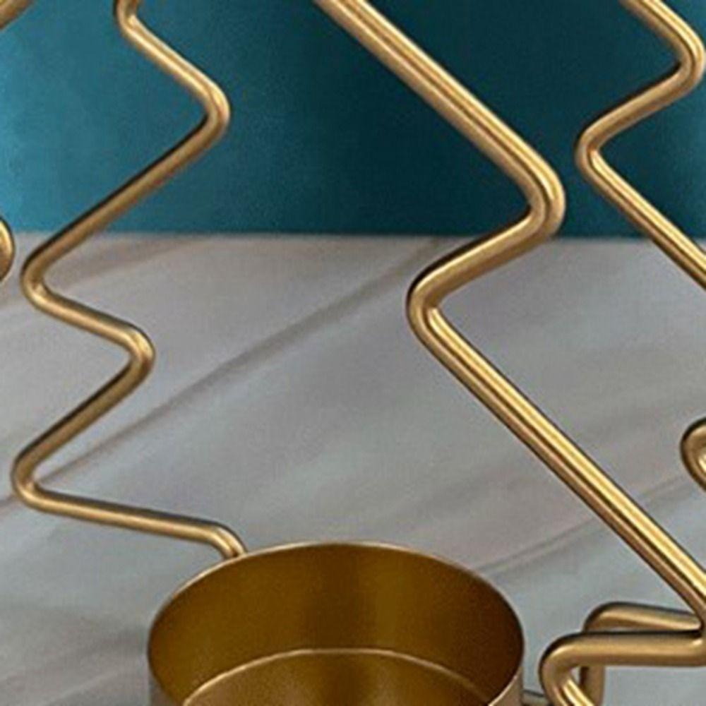 No Deformation Christmas Candlestick Rust-proof Small Metal Candle Holder Exquisite Desktop Candlestick Ornaments