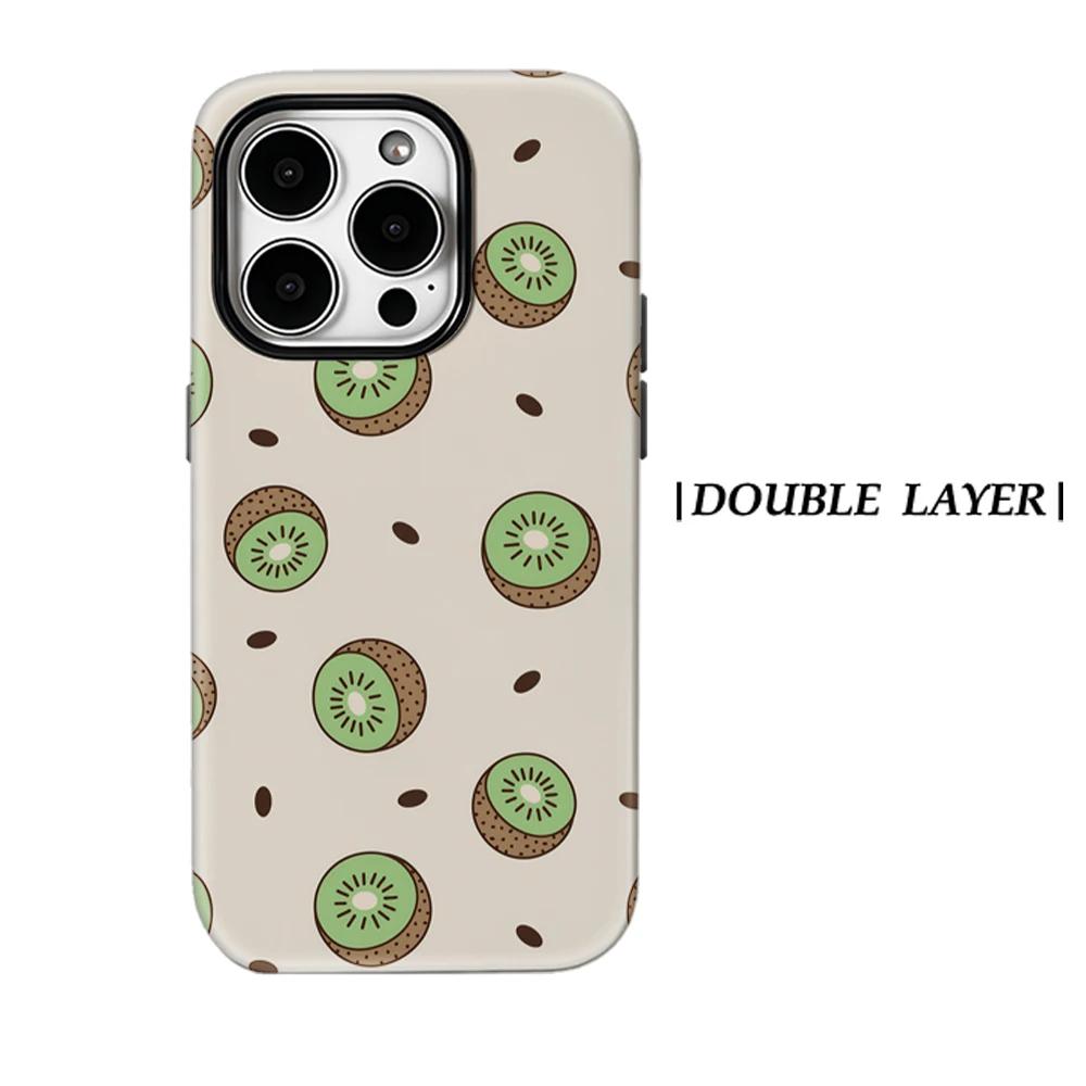 

Чехол для телефона Kiwi для IPhone 17 16 15 14 13 Pro Max Plus, магнитный, одно- или двухслойный, прочный IPHONE14PRO