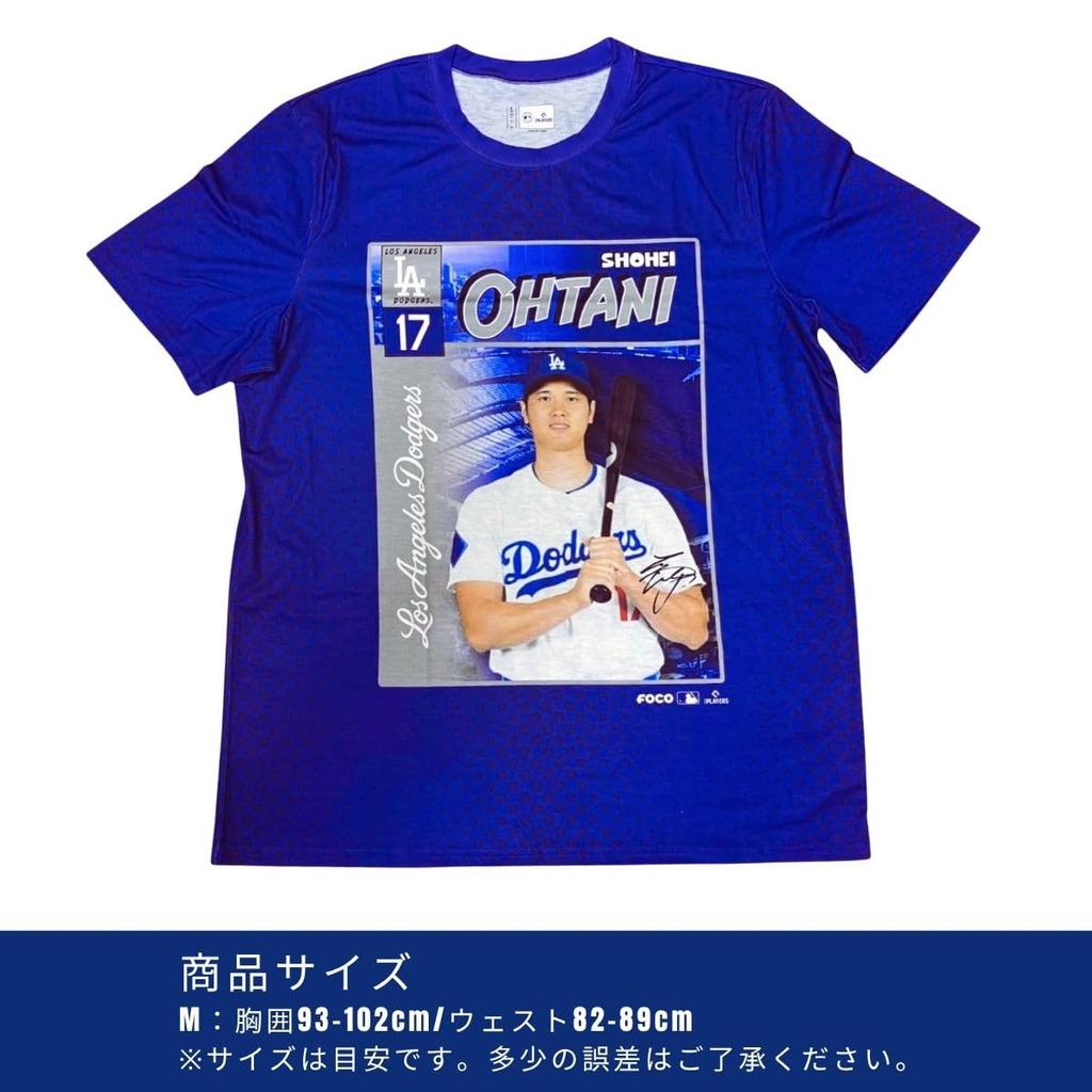 [FOCO] [MLB Official] Shohei Ohtani T-Shirt, Size M, Blue, Dodgers Merchandise, Comic