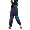 Frühlings- und Sommer-Übergrößen-Damenbekleidung, Molliges Mädchen, Lockerer und modischer Jumpsuit, Trendige und lässige Beinbindungs-Denim-Latzhose für Damen