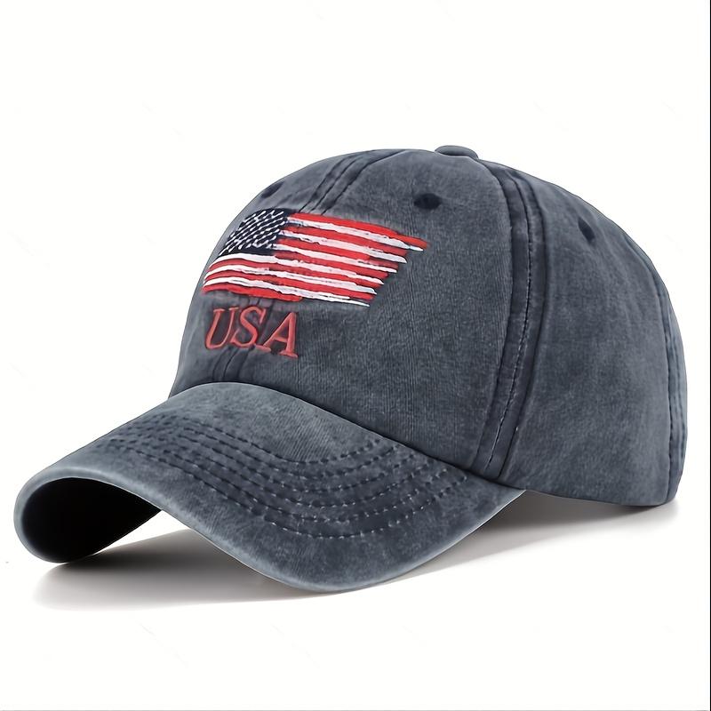 UnisexS Trendy Versatile Baseball Cap American Flag Retro Design ValentineS Day Gift Breathable Comfortable Outdoor Sports Casual