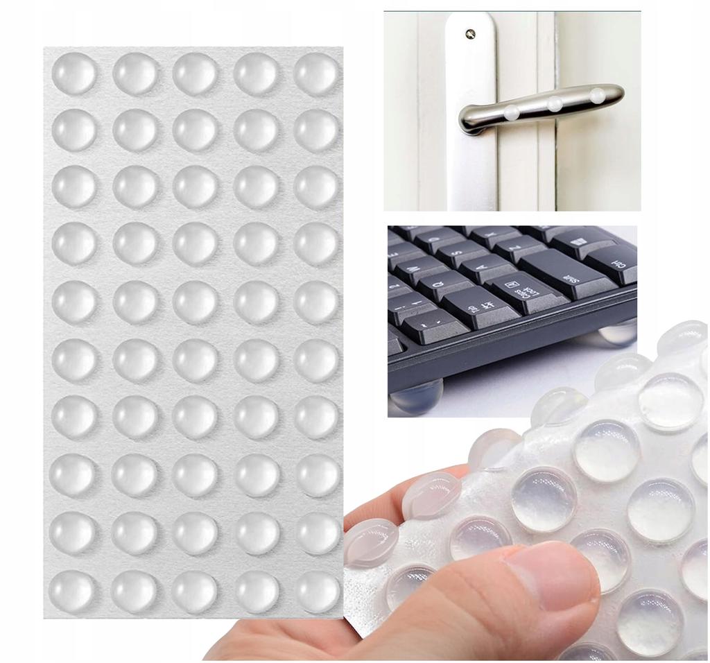 Silicone bumpers Transparent rubber pads 50pcs Self-adhesive 8x2
