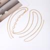 Light Luxury Niche Imitation Pearl Waist Chain, Simple High-End Collarbone Chain, Silver Jewelry Body Chain