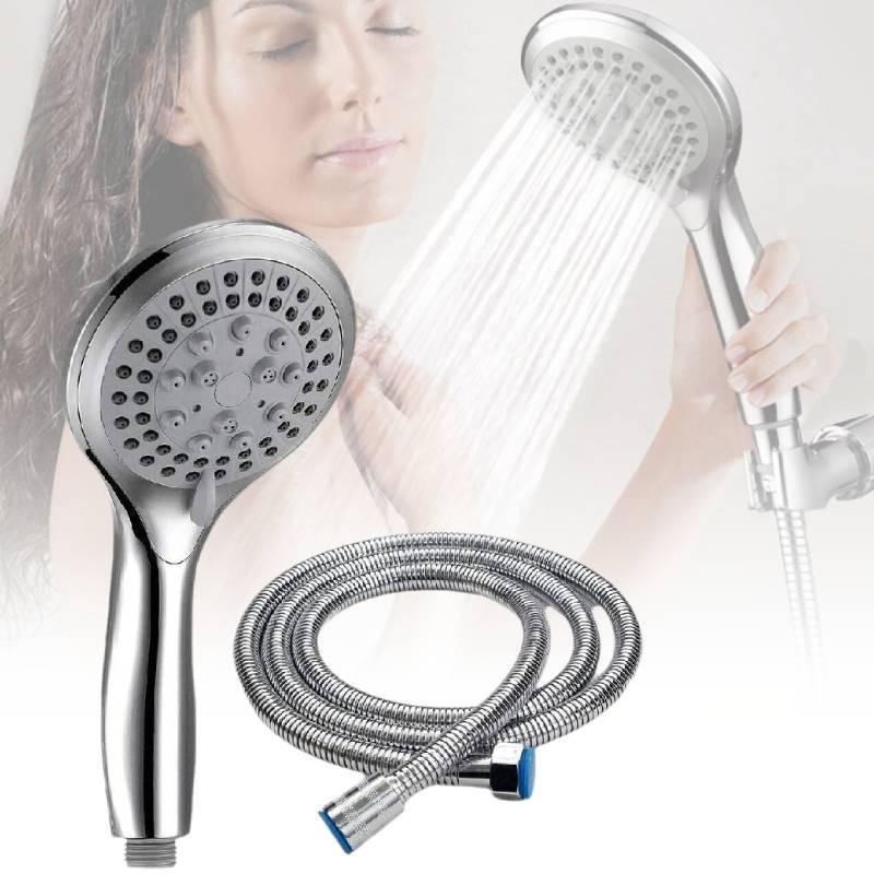 Luxuriöser Handbrausekopf im amerikanischen Stil mit 1,5 m Schlauch und bohrfreier Halterung