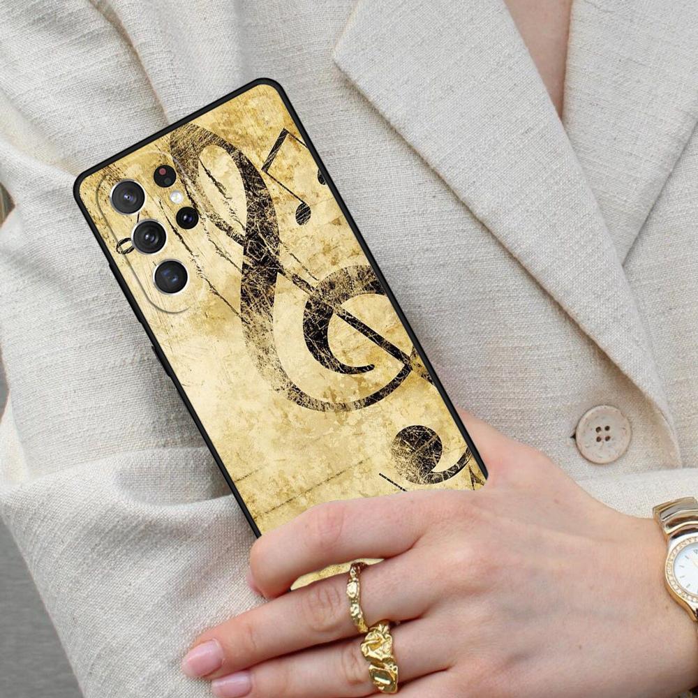 Musical Notes Classical Music Art SOFT Cell Phone Case for Samsung Galaxy S26 Ultra S25 S24 S23 S22 S21 S20 Note10 Cover