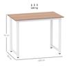 Computer Desk, Writing Table, 100 X 60 X 76cm Workstation for Home Office, Study with Metal Frame, Simple Assembly, White