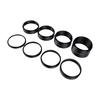 8PCS Black Telescope Extension Tube M54x0.75 Stackable Threaded Dazzle Proof Astronomical Telescope Spacer Kit