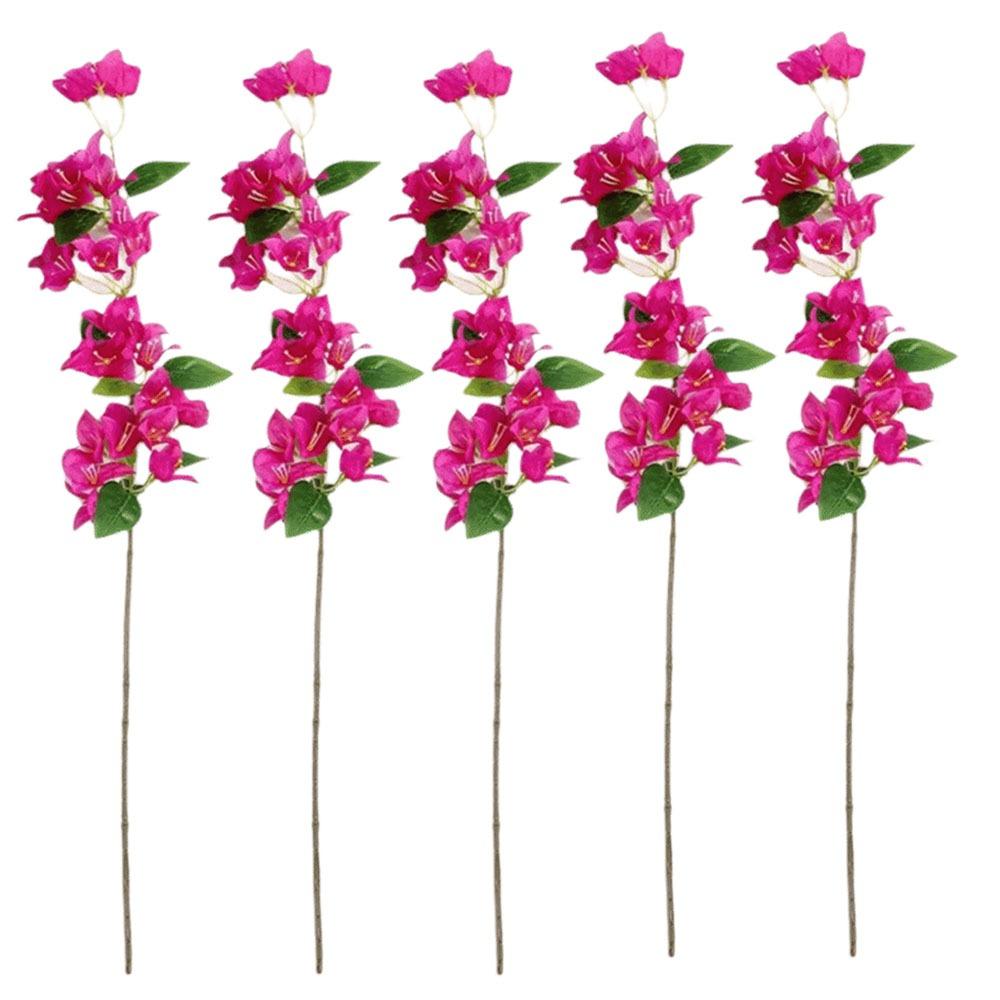 

5Pcs Silk Flower Artificial Bougainvillea Realistic Blooms Simulation Flower Wedding Decoration розы красного