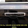 Moldura da Maçaneta Externa da Porta do Carro Capa Decorativa Acabamento Para VOLVO XC60 XC90 S90 V90 2018 - 2024 Cromado ABS Acessórios Kit Exterior