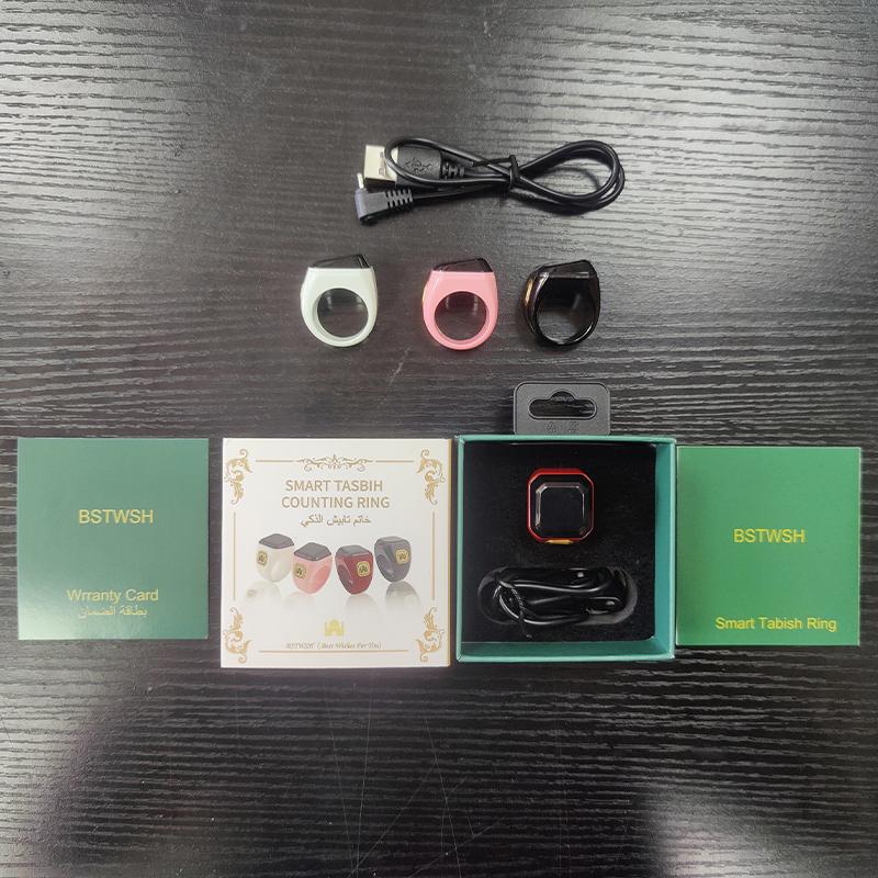 Muslimischer Smart Ring Tally Tasbeeh Zähler 5 Gebetszeit Erinnerung Bluetooth Lautsprecher