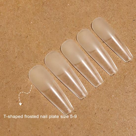 50Pcs/Bag FALSE Nails Long Lasting Ultra-thin T-shaped Transparent Nail Art Artificial Tips for