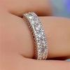 Copper Plate Inlaid Zircon Unisex Couple Ring