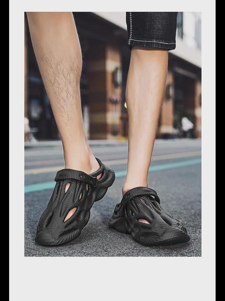 Summer Breathable Closed-Toe Non-Slip Sandals, Versatile Beach Slippers for Couples