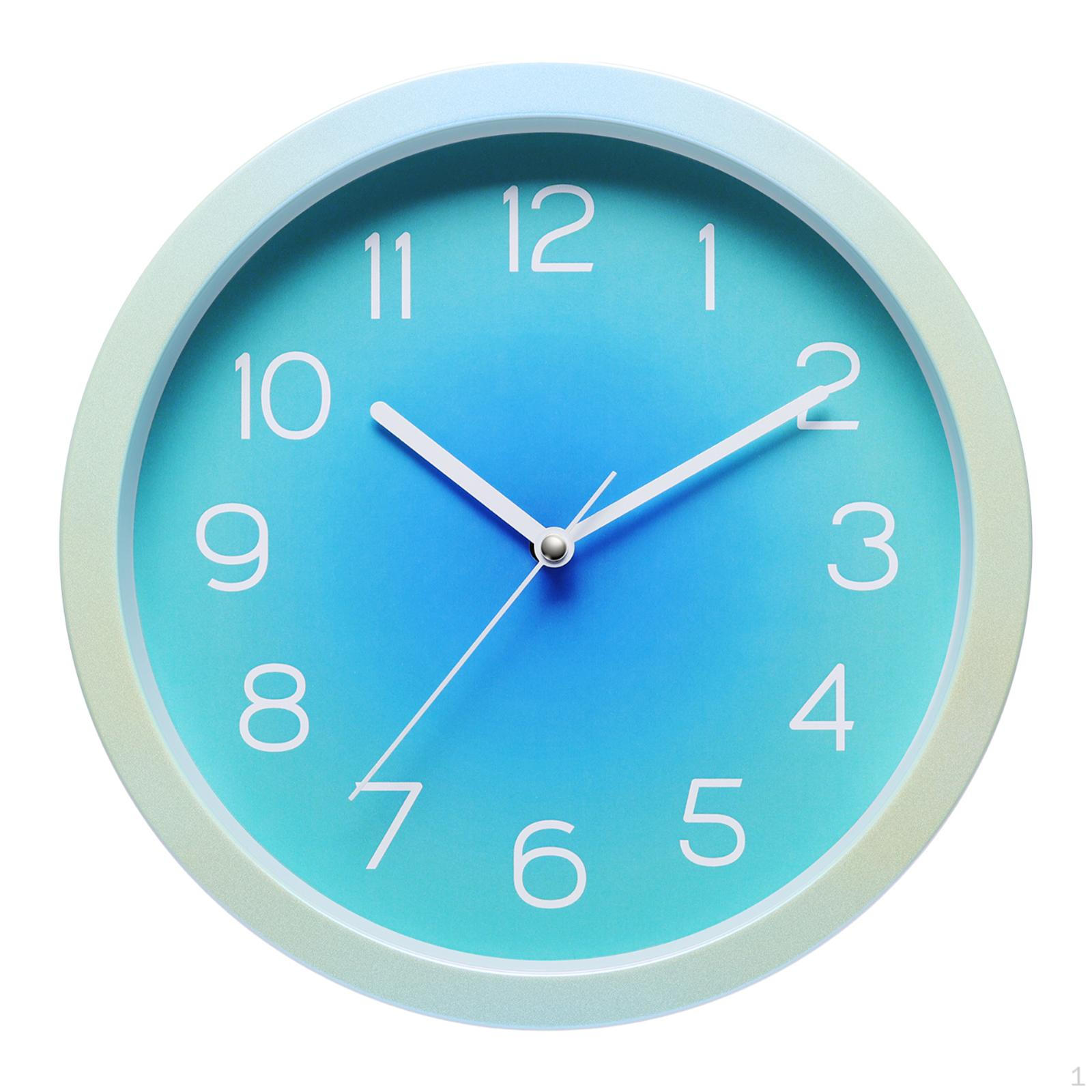 

10 Inch Fashion Decorative Wall Clock Portable Hanging Without Battery for Bar Kitchen Cafe зелений