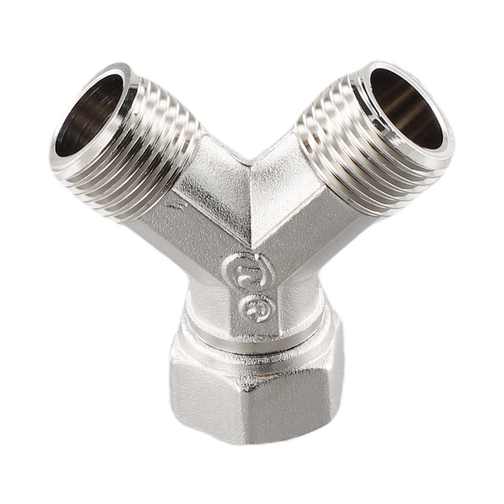 1Pc Copper Y Shape Splitter Connector for Dishwasher Washing Machine Plumbing 1/2 inch Pipe Tap Adapter Water Supply