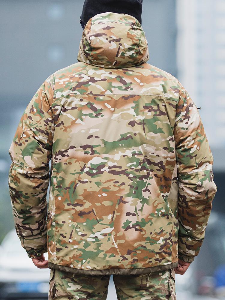 Huan Long Men's Tactical Water-Repellent Camouflage Jacket for Mountaineering and Winter Cycling