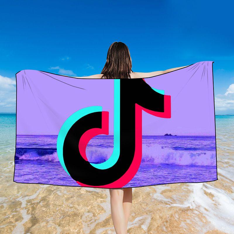 Tiktok 3d Printed Towel Bathing Bathrobe Beach Swimming Swimwear Shower Towel