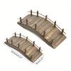 1/12 Scale Miniature Wooden Bridge with Railings Ornament - DIY Miniature Kitchen/Living Room Scene Decoration - Perfect Gift